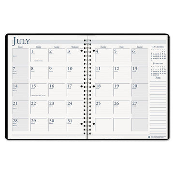 House of Doolittle™ Spiralbound Academic Monthly Planner, 11 X 8.5, Black Cover, 14-month (july To Aug): 2021 To 2022 freeshipping - TVN Wholesale